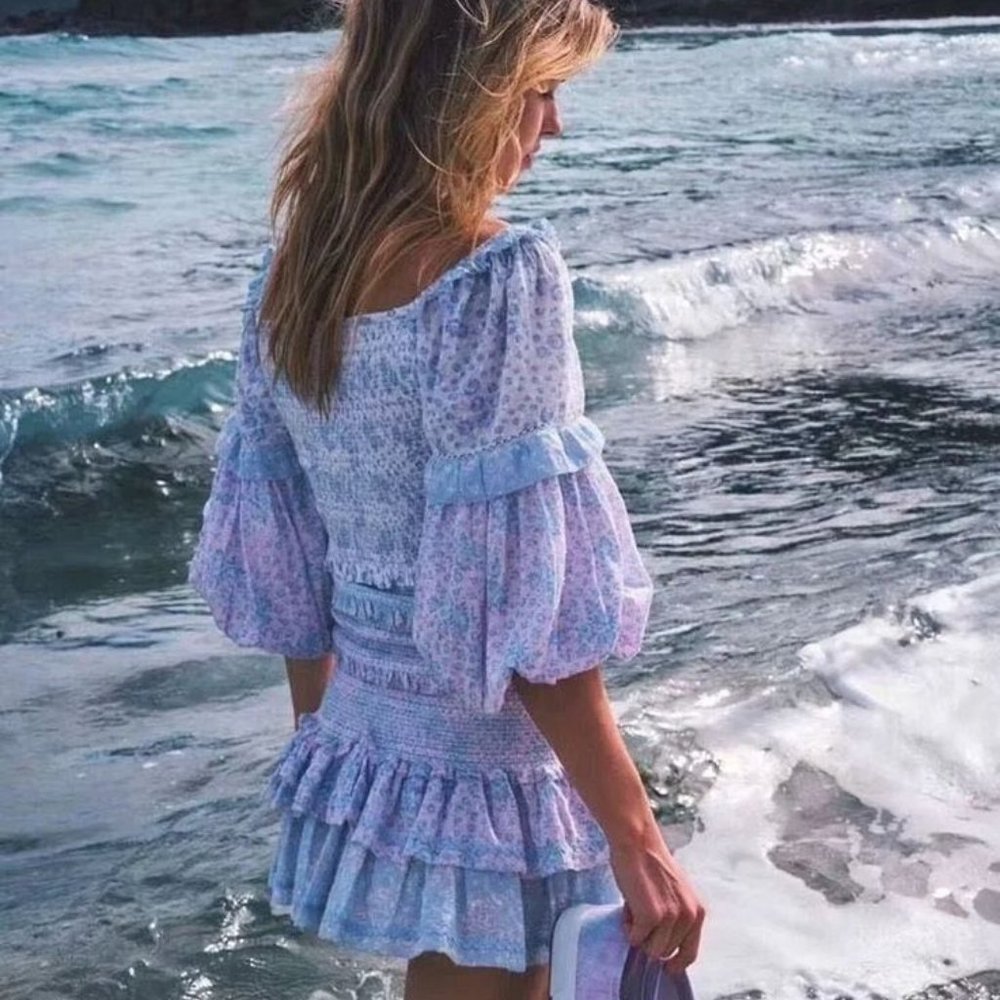 Boho Love shack Chic Hippie Lavender Dress S